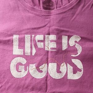 Life Is Good Pink Short Sleeve Tee